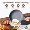 image:imageSENSARTE Nonstick Ceramic Frying Pan Skillet 8 Inch Omelet Pan Healthy Non Toxic Chef Pan Induction Egg Pan with Heat Resistant Handle Dishwasher Safe PFASFree GreenGray