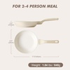 image:imageSENSARTE Nonstick Ceramic Frying Pan Skillet 8 Inch Omelet Pan Healthy Non Toxic Chef Pan Induction Egg Pan with Heat Resistant Handle Dishwasher Safe PFASFree GreenAntique White