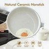 image:imageSENSARTE Nonstick Ceramic Frying Pan Skillet 8 Inch Omelet Pan Healthy Non Toxic Chef Pan Induction Egg Pan with Heat Resistant Handle Dishwasher Safe PFASFree GreenWhite
