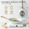 image:imageSENSARTE Nonstick Ceramic Frying Pan Skillet 8 Inch Omelet Pan Healthy Non Toxic Chef Pan Induction Egg Pan with Heat Resistant Handle Dishwasher Safe PFASFree GreenWhite