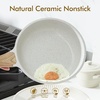 image:imageSENSARTE Nonstick Ceramic Frying Pan Skillet 8 Inch Omelet Pan Healthy Non Toxic Chef Pan Induction Egg Pan with Heat Resistant Handle Dishwasher Safe PFASFree GreenWhite