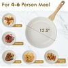 image:imageSENSARTE Nonstick Ceramic Frying Pan Skillet 8 Inch Omelet Pan Healthy Non Toxic Chef Pan Induction Egg Pan with Heat Resistant Handle Dishwasher Safe PFASFree GreenWhite