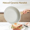 image:imageSENSARTE Nonstick Ceramic Frying Pan Skillet 8 Inch Omelet Pan Healthy Non Toxic Chef Pan Induction Egg Pan with Heat Resistant Handle Dishwasher Safe PFASFree GreenWhite