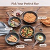 image:imageSENSARTE Nonstick Ceramic Frying Pan Skillet 8 Inch Omelet Pan Healthy Non Toxic Chef Pan Induction Egg Pan with Heat Resistant Handle Dishwasher Safe PFASFree GreenGray