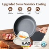 image:imageSENSARTE Nonstick Ceramic Frying Pan Skillet 8 Inch Omelet Pan Healthy Non Toxic Chef Pan Induction Egg Pan with Heat Resistant Handle Dishwasher Safe PFASFree GreenGray