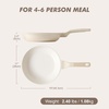 image:imageSENSARTE Nonstick Ceramic Frying Pan Skillet 8 Inch Omelet Pan Healthy Non Toxic Chef Pan Induction Egg Pan with Heat Resistant Handle Dishwasher Safe PFASFree GreenAntique White