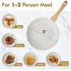image:imageSENSARTE Nonstick Ceramic Frying Pan Skillet 8 Inch Omelet Pan Healthy Non Toxic Chef Pan Induction Egg Pan with Heat Resistant Handle Dishwasher Safe PFASFree GreenWhite