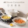 image:imageSENSARTE Nonstick Ceramic Frying Pan Skillet 8 Inch Omelet Pan Healthy Non Toxic Chef Pan Induction Egg Pan with Heat Resistant Handle Dishwasher Safe PFASFree GreenAntique White
