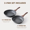 image:imageSENSARTE Nonstick Frying Pan Skillets Swiss Granite Coating Omelette Pans Healthy Cookware Chefs Pans Free of Intentionally Added PFOA 1012 InchGray