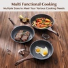 image:imageSENSARTE Nonstick Frying Pan Skillets Swiss Granite Coating Omelette Pans Healthy Cookware Chefs Pans Free of Intentionally Added PFOA 1012 InchGray