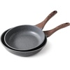 image:imageSENSARTE Nonstick Frying Pan Skillets Swiss Granite Coating Omelette Pans Healthy Cookware Chefs Pans Free of Intentionally Added PFOA 1012 InchGray