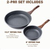 image:imageSENSARTE Nonstick Frying Pan Skillets Swiss Granite Coating Omelette Pans Healthy Cookware Chefs Pans Free of Intentionally Added PFOA 1012 InchGray