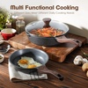 image:imageSENSARTE Nonstick Frying Pan Skillets Swiss Granite Coating Omelette Pans Healthy Cookware Chefs Pans Free of Intentionally Added PFOA 1012 InchGray