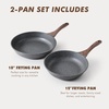 image:imageSENSARTE Nonstick Frying Pan Skillets Swiss Granite Coating Omelette Pans Healthy Cookware Chefs Pans Free of Intentionally Added PFOA 1012 InchGray