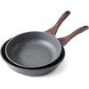 image:imageSENSARTE Nonstick Frying Pan Skillets Swiss Granite Coating Omelette Pans Healthy Cookware Chefs Pans Free of Intentionally Added PFOA 1012 InchGray