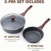 image:imageSENSARTE Nonstick Frying Pan Skillets Swiss Granite Coating Omelette Pans Healthy Cookware Chefs Pans Free of Intentionally Added PFOA 1012 InchGray