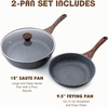 image:imageSENSARTE Nonstick Frying Pan Skillets Swiss Granite Coating Omelette Pans Healthy Cookware Chefs Pans Free of Intentionally Added PFOA 1012 InchGray