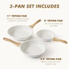 image:imageSENSARTE Nonstick Frying Pan Skillets Swiss Granite Coating Omelette Pans Healthy Cookware Chefs Pans Free of Intentionally Added PFOA 1012 InchWhite