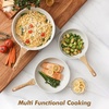 image:imageSENSARTE Nonstick Frying Pan Skillets Swiss Granite Coating Omelette Pans Healthy Cookware Chefs Pans Free of Intentionally Added PFOA 1012 InchWhite