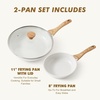 image:imageSENSARTE Nonstick Frying Pan Skillets Swiss Granite Coating Omelette Pans Healthy Cookware Chefs Pans Free of Intentionally Added PFOA 1012 InchWhite