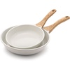 image:imageSENSARTE Nonstick Frying Pan Skillets Swiss Granite Coating Omelette Pans Healthy Cookware Chefs Pans Free of Intentionally Added PFOA 1012 InchWhite