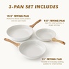 image:imageSENSARTE Nonstick Frying Pan Skillets Swiss Granite Coating Omelette Pans Healthy Cookware Chefs Pans Free of Intentionally Added PFOA 1012 InchWhite