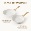 image:imageSENSARTE Nonstick Frying Pan Skillets Swiss Granite Coating Omelette Pans Healthy Cookware Chefs Pans Free of Intentionally Added PFOA 1012 InchWhite