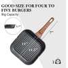image:imageSENSARTE Nonstick Ceramic Grill Pan with Lid Versatile Square Grilling Pan with Pour Spouts Durable Grill Skillet for All StovesGasElectricInduction Non ToxicPTFEPFASPFOA Free 95 InchGray Granite