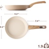 image:imageSENSARTE Nonstick Frying Pan Skillet Egg pan Omelette Pan Healthy Cookware Chefs Pan PFOA Free 95 Inch TaupeCeramic Taupe