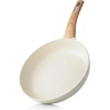 image:imageSENSARTE Nonstick Frying Pan Skillet Egg pan Omelette Pan Healthy Cookware Chefs Pan PFOA Free 95 Inch TaupeCeramic White