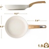 image:imageSENSARTE Nonstick Frying Pan Skillet Egg pan Omelette Pan Healthy Cookware Chefs Pan PFOA Free 95 Inch TaupeCeramic White