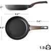 image:imageSENSARTE Nonstick Frying Pan Skillet Egg pan Omelette Pan Healthy Cookware Chefs Pan PFOA Free 95 Inch TaupeClassic Black