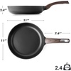 image:imageSENSARTE Nonstick Frying Pan Skillet Egg pan Omelette Pan Healthy Cookware Chefs Pan PFOA Free 95 Inch TaupeClassic Black