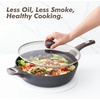 image:imageSENSARTE Ceramic Nonstick Frying Pan Skillet with Lid 12 Inch Large Deep Frying Pan 5 QT Saute Pan Induction Pan Healthy Non Toxic Cooking Pan with Helper Handle PFOA PFAS PTFE FreeClassic Black