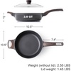 image:imageSENSARTE Ceramic Nonstick Frying Pan Skillet with Lid 12 Inch Large Deep Frying Pan 5 QT Saute Pan Induction Pan Healthy Non Toxic Cooking Pan with Helper Handle PFOA PFAS PTFE FreeClassic Black