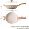 image:imageSENSARTE Ceramic Nonstick Frying Pan Skillet with Lid 12 Inch Large Deep Frying Pan 5 QT Saute Pan Induction Pan Healthy Non Toxic Cooking Pan with Helper Handle PFOA PFAS PTFE FreeCeramic Taupe
