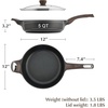 image:imageSENSARTE Ceramic Nonstick Frying Pan Skillet with Lid 12 Inch Large Deep Frying Pan 5 QT Saute Pan Induction Pan Healthy Non Toxic Cooking Pan with Helper Handle PFOA PFAS PTFE FreeClassic Black