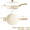 image:imageSENSARTE Ceramic Nonstick Frying Pan Skillet with Lid 12 Inch Large Deep Frying Pan 5 QT Saute Pan Induction Pan Healthy Non Toxic Cooking Pan with Helper Handle PFOA PFAS PTFE FreeCeramic White