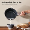 image:imageSENSARTE Ceramic Nonstick Sauce Pan with Lid 15 Quart Small Saucepan Cooking Pot with Stay Cool Handle Non toxic Kitchen Sauce Pot Non stick Saucier Pan Induction Pot PFOA PTFE PFAS PFOA FreeClassic Black