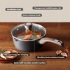 image:imageSENSARTE Ceramic Nonstick Sauce Pan with Lid 15 Quart Small Saucepan Cooking Pot with Stay Cool Handle Non toxic Kitchen Sauce Pot Non stick Saucier Pan Induction Pot PFOA PTFE PFAS PFOA FreeClassic Black