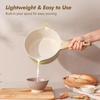 image:imageSENSARTE Ceramic Nonstick Sauce Pan with Lid 15 Quart Small Saucepan Cooking Pot with Stay Cool Handle Non toxic Kitchen Sauce Pot Non stick Saucier Pan Induction Pot PFOA PTFE PFAS PFOA FreeCeramic Taupe