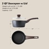 image:imageSENSARTE Ceramic Nonstick Sauce Pan with Lid 15 Quart Small Saucepan Cooking Pot with Stay Cool Handle Non toxic Kitchen Sauce Pot Non stick Saucier Pan Induction Pot PFOA PTFE PFAS PFOA FreeClassic Black