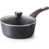 image:imageSENSARTE Ceramic Nonstick Sauce Pan with Lid 15 Quart Small Saucepan Cooking Pot with Stay Cool Handle Non toxic Kitchen Sauce Pot Non stick Saucier Pan Induction Pot PFOA PTFE PFAS PFOA FreeClassic Black