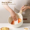 image:imageSENSARTE Ceramic Nonstick Sauce Pan with Lid 15 Quart Small Saucepan Cooking Pot with Stay Cool Handle Non toxic Kitchen Sauce Pot Non stick Saucier Pan Induction Pot PFOA PTFE PFAS PFOA FreeCeramic White