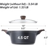 image:imageSENSARTE Ceramic Nonstick Stock Pot with Lid 4566 QT Soup Pot Set Casserole Pot Nontoxic Healthy Pasta Pot Large Cooking Pot Stew Pot Induction Compatible PFOA PFAS PTFE Free WhiteClassic Black