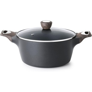 image:imageSENSARTE Ceramic Nonstick Stock Pot with Lid 4566 QT Soup Pot Set Casserole Pot Nontoxic Healthy Pasta Pot Large Cooking Pot Stew Pot Induction Compatible PFOA PFAS PTFE Free WhiteClassic Black
