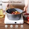 image:imageSENSARTE Ceramic Nonstick Stock Pot with Lid 45 Quart Induction Cooking Pot with Tempered Glass Lid Stew Pot for Soup and Oatmeal Pasta Casserole PFOA PFAS PTFE Free Creamy WhiteGray