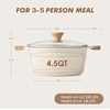 image:imageSENSARTE Ceramic Nonstick Stock Pot with Lid 45 Quart Induction Cooking Pot with Tempered Glass Lid Stew Pot for Soup and Oatmeal Pasta Casserole PFOA PFAS PTFE Free Creamy WhiteAntique White
