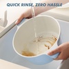 image:imageSENSARTE Ceramic Nonstick Stock Pot with Lid 45 Quart Induction Cooking Pot with Tempered Glass Lid Stew Pot for Soup and Oatmeal Pasta Casserole PFOA PFAS PTFE Free Creamy WhiteBlue