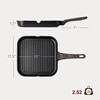 image:imageSENSARTE Nonstick Grill Pan with Lid Grill Pan for Stove Tops Versatile Griddle with Pour Spouts Square Big Cooking Surface Durable Skillet Indoor amp Outdoor Grilling PFOA Free 95 InchClassic Black